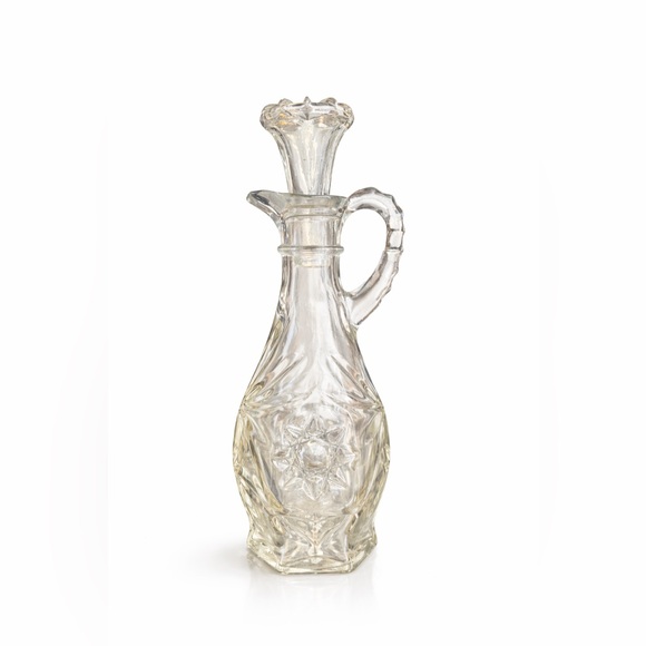 Anchor Hocking Other - Anchor Hocking Prescut Clear Cruet & Stopper (Star of David Pattern)